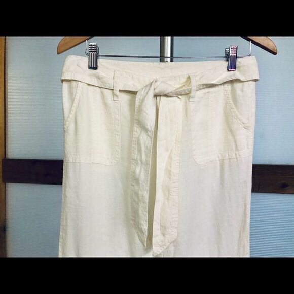 Londonjean 100% Linen Cream Pants, Classic, Straight Leg Sz 2 - Picture 2 of 7